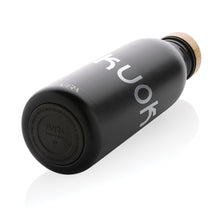 Carica l'immagine nel visualizzatore di Gallery, borracce personalizzate in acciaio inossidabile riciclato, bambù colore nero_nero 121715523 DET08