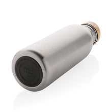 Carica l'immagine nel visualizzatore di Gallery, borracce pubblicitarie in acciaio inossidabile riciclato, bambù colore argento_argento 121715523 DET06