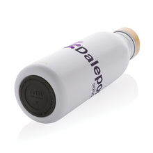 Carica l'immagine nel visualizzatore di Gallery, borracce da personalizzare in acciaio inossidabile riciclato, bambù colore bianco_bianco 121715523 DET08