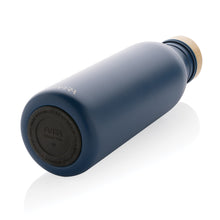 Carica l'immagine nel visualizzatore di Gallery, borracce personalizzate in acciaio inossidabile riciclato, bambù colore blu-navy_blu 121715523 DET06