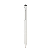 Carica l'immagine nel visualizzatore di Gallery, biro touchscreen per tablet da personalizzare in lega di alluminio riciclato, abs riciclato colore bianco_bianco 121732840 DET02
