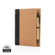 Carica l'immagine nel visualizzatore di Gallery, taccuini e block notes personalizzati in sughero, carta colore nero_nero 121749144 DET01