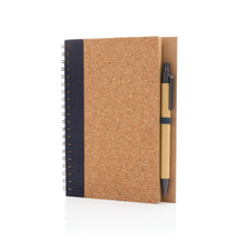 Carica l'immagine nel visualizzatore di Gallery, block notes e taccuini personalizzati in sughero, carta colore blu_blu 121749144 DET02