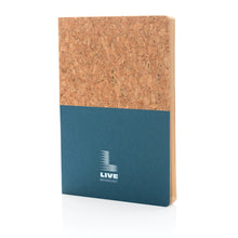 Carica l'immagine nel visualizzatore di Gallery, quaderni e block notes personalizzati in sughero, carta colore blu_blu 121749150 DET06