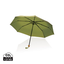 Carica l'immagine nel visualizzatore di Gallery, ombrelli pieghevoli promozionali in rpet, metallo colore verde_verde 121756774 DET01