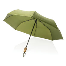 Carica l'immagine nel visualizzatore di Gallery, ombrelli pieghevoli promozionali in rpet, metallo colore verde_verde 121756778 DET08
