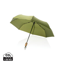 Carica l'immagine nel visualizzatore di Gallery, ombrelli pieghevoli promozionali in rpet, metallo colore verde_verde 121756778 DET01