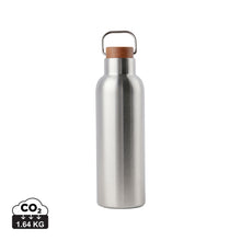 Carica l'immagine nel visualizzatore di Gallery, thermos stampati con logo in acciaio inossidabile riciclato, legno colore argento_argento 122314720 DET01