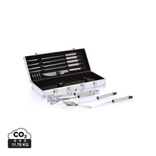 Carica l'immagine nel visualizzatore di Gallery, set barbecue stampati con logo in acciaio inossidabile, alluminio colore argento_argento 121713935 DET02