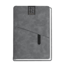 Carica l'immagine nel visualizzatore di Gallery, agenda promozionale 2024 in poliuretano grigia 041687505 VAR02