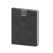 Carica l'immagine nel visualizzatore di Gallery, agenda con logo 2024 in poliuretano nera 041687811 VAR06
