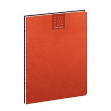 Carica l'immagine nel visualizzatore di Gallery, agenda stampata 2024 in poliuretano arancione 041689460 VAR03