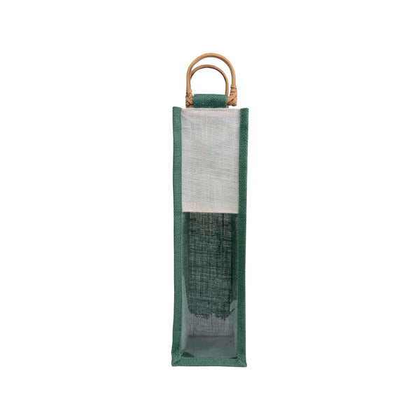 Carica l&#39;immagine nel visualizzatore di Gallery, borse porta bottiglia personalizzate in juta colore verde_verde 1172286 DET01
