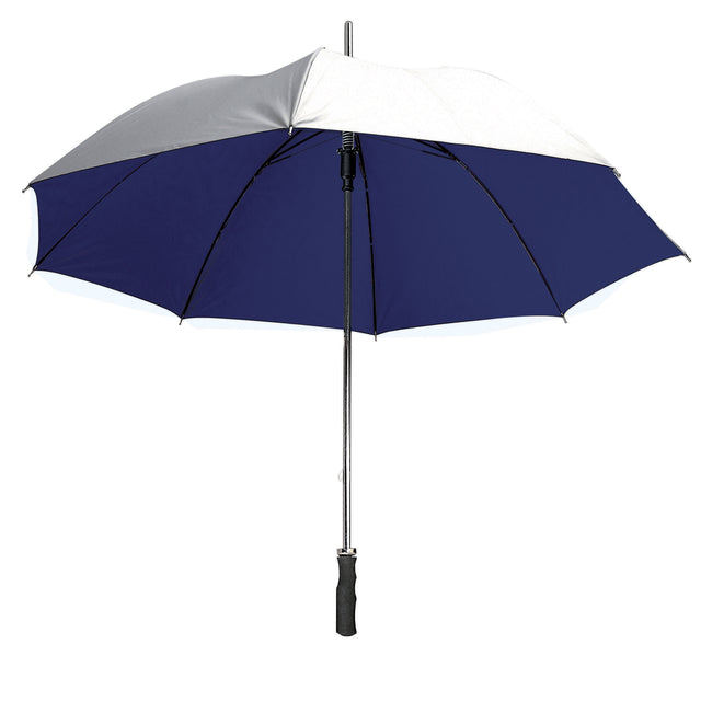 ombrelli maxi e golf stampati con logo in poliestere colore argento-blu_argento 1174801 VAR01