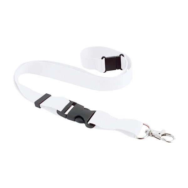 portabadge da personalizzare in poliestere colore bianco_bianco 1176749 VAR02