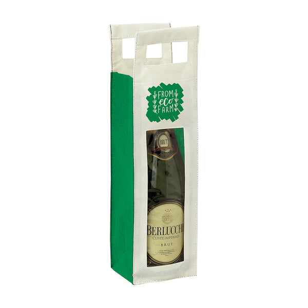Carica l&#39;immagine nel visualizzatore di Gallery, borse porta bottiglia personalizzate in tnt colore verde_verde 1176750 DET01
