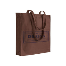 Carica l&#39;immagine nel visualizzatore di Gallery, borse shopper stampate con logo in cotone colore marrone_marrone 1178842 DET03
