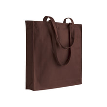 Carica l&#39;immagine nel visualizzatore di Gallery, borse shopper stampate con logo in cotone colore marrone_marrone 1178842 VAR11
