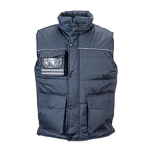 Carica l&#39;immagine nel visualizzatore di Gallery, gilet da lavoro personalizzati in poliestere colore blu_blu 1180719 VAR01
