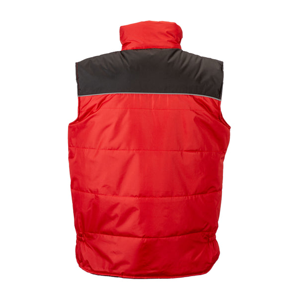 Carica l&#39;immagine nel visualizzatore di Gallery, gilet da lavoro personalizzati in poliestere colore nero-rosso_nero 1180719 DET03
