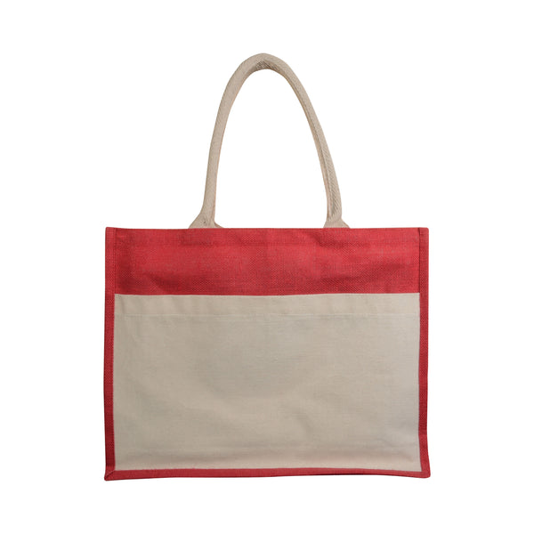 Carica l&#39;immagine nel visualizzatore di Gallery, borse shopper promozionali in juta colore rosso_rosso 1180867 DET02
