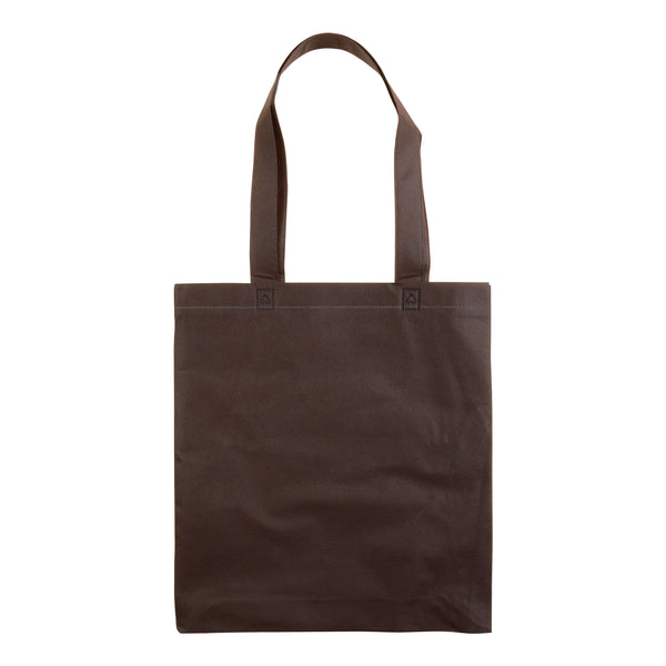 Carica l&#39;immagine nel visualizzatore di Gallery, shopper stampate con logo in tnt colore marrone_marrone 1182824 DET02
