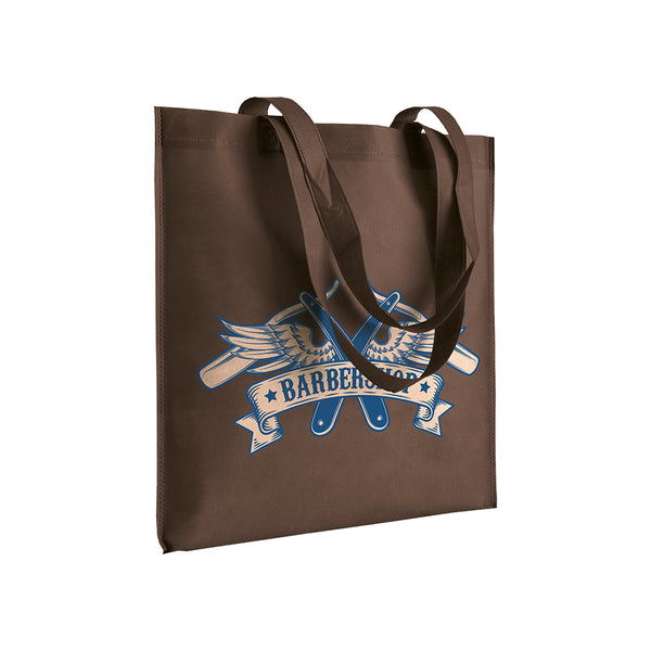 Carica l&#39;immagine nel visualizzatore di Gallery, shopper stampate con logo in tnt colore marrone_marrone 1182824 DET02
