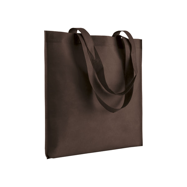 shopper stampate con logo in tnt colore marrone_marrone 1182824 VAR11