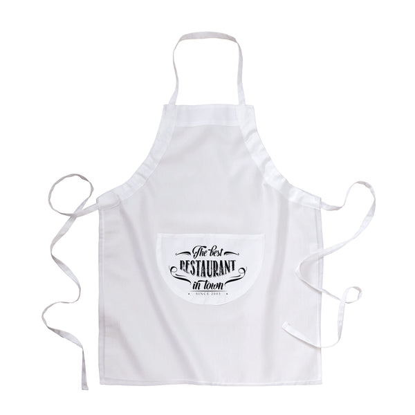Carica l&#39;immagine nel visualizzatore di Gallery, grembiuli e cappelli chef da personalizzare in cotone 30% colore bianco_bianco 1186129 DET01
