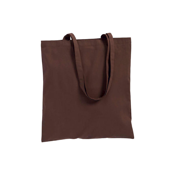 Carica l&#39;immagine nel visualizzatore di Gallery, borse shopper stampate con logo in cotone colore marrone_marrone 1186862 DET03
