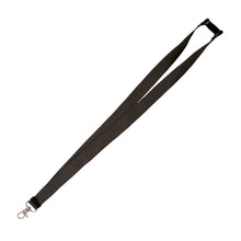 Carica l&#39;immagine nel visualizzatore di Gallery, portabadge e lanyard personalizzati in poliestere colore nero_nero 1187148 DET01
