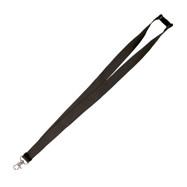 Carica l&#39;immagine nel visualizzatore di Gallery, portabadge e lanyard personalizzati in poliestere colore nero_nero 1187148 DET01
