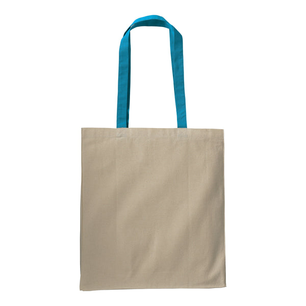 Carica l&#39;immagine nel visualizzatore di Gallery, shopper stampate con logo in cotone colore celeste_azzurro 1188824 DET03
