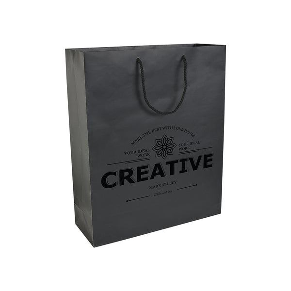 Carica l&#39;immagine nel visualizzatore di Gallery, shopper personalizzate in carta colore nero_nero 1188865 DET01
