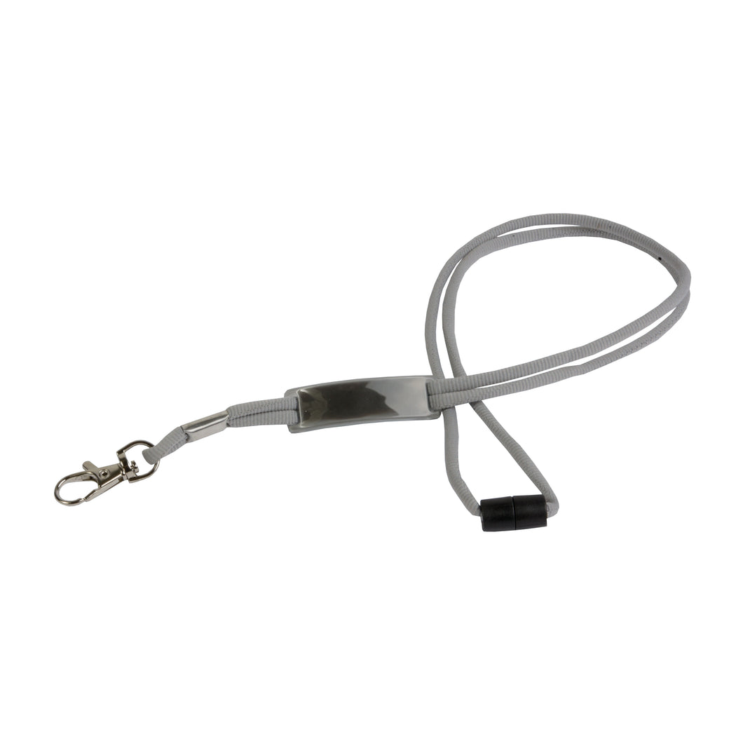 portabadge e lanyard da personalizzare in poliestere colore grigio_grigio 1189177 VAR02