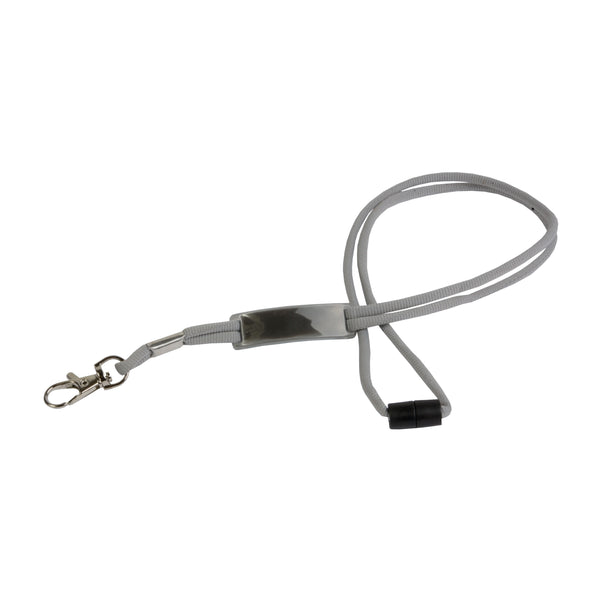 portabadge e lanyard da personalizzare in poliestere colore grigio_grigio 1189177 VAR02