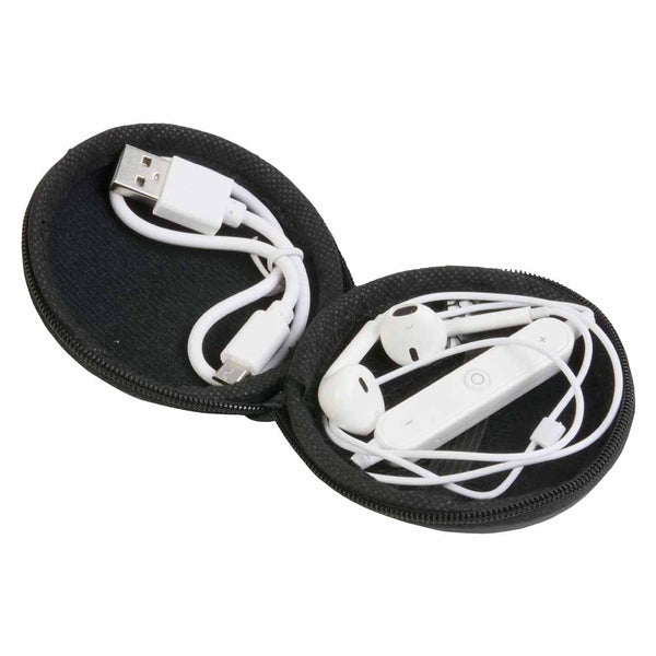 Carica l'immagine nel visualizzatore di Gallery, auricolari wireless personalizzati in plastica colore nero-bianco_nero 1189185 DET03
