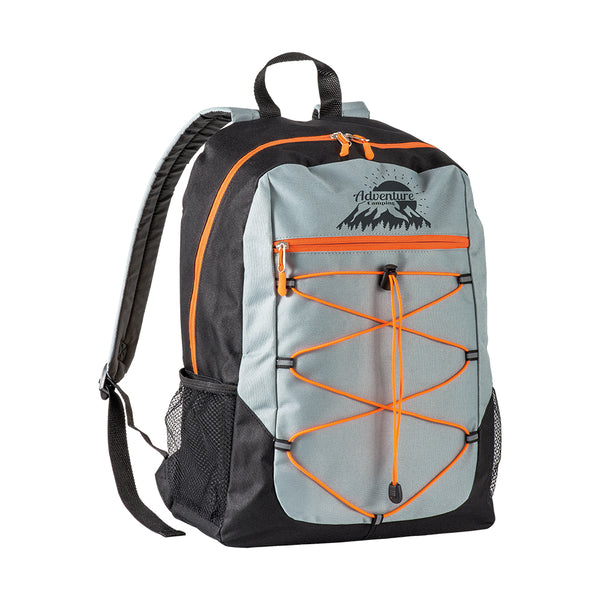 Carica l&#39;immagine nel visualizzatore di Gallery, zaini sportivi da personalizzare in poliestere colore grigio-nero_grigio 1189850 DET02
