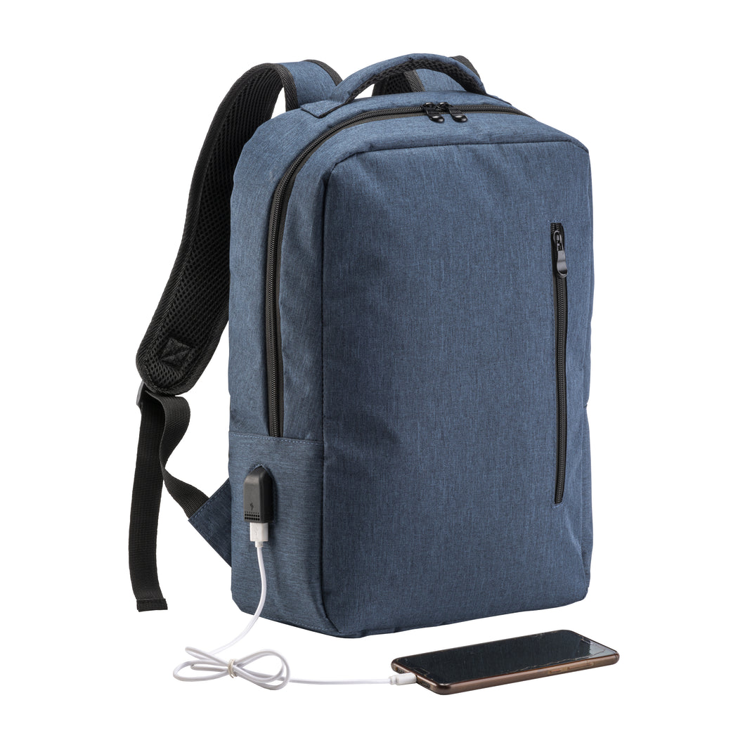 zaini porta PC personalizzati in poliestere colore blu_blu 1190825 VAR03
