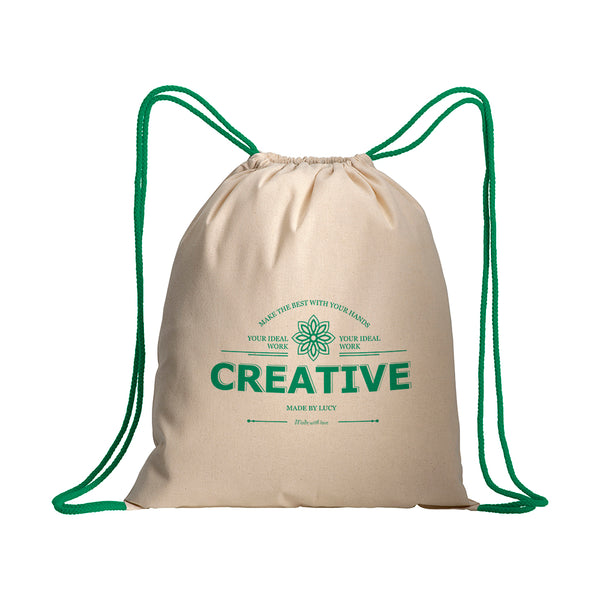 Carica l&#39;immagine nel visualizzatore di Gallery, zainetti a sacco promozionali in cotone colore verde_verde 1190857 DET02
