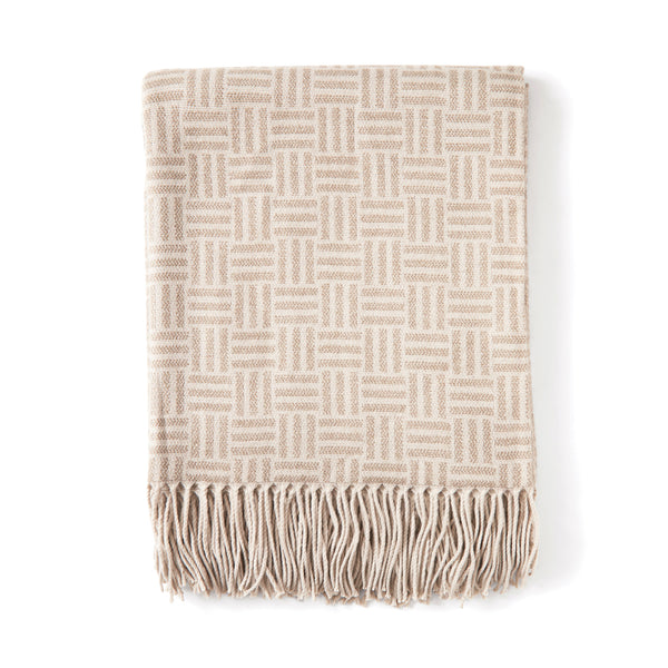 Carica l&#39;immagine nel visualizzatore di Gallery, plaid e coperte pubblicitari in acrilico colore marrone_marrone 122291171 DET09
