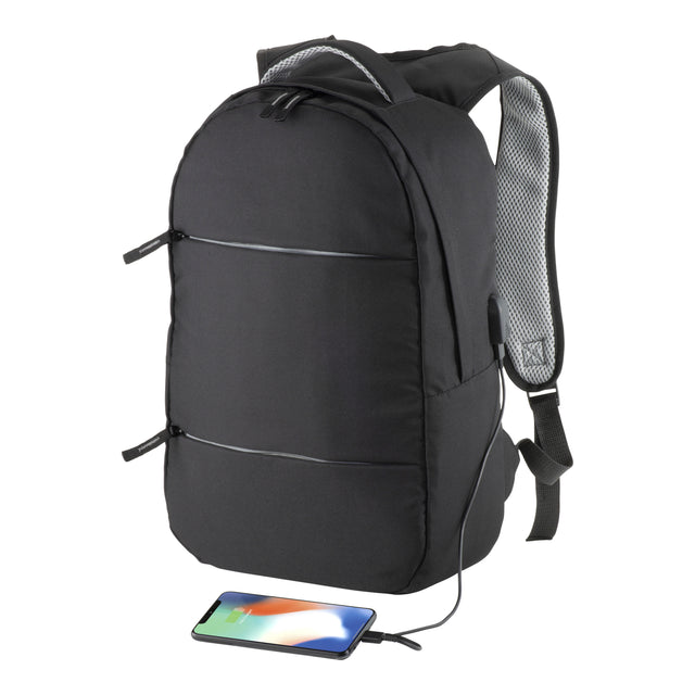 zaini porta PC da personalizzare in poliestere colore grigio_grigio 1191852 VAR01
