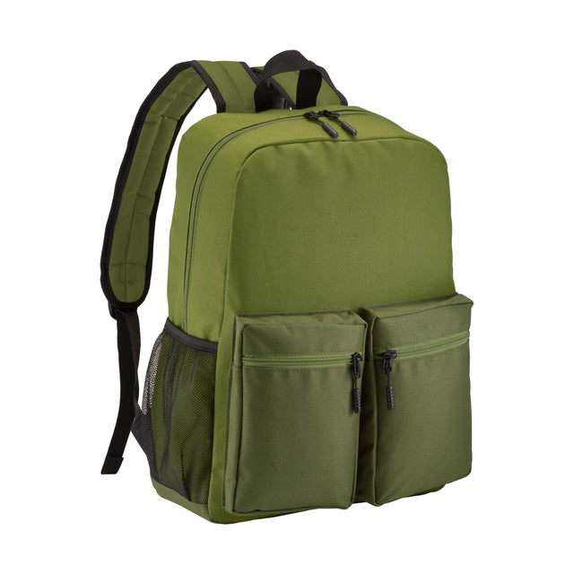 zaini sportivi promozionali in poliestere colore verde-scuro_verde 1191870 VAR03