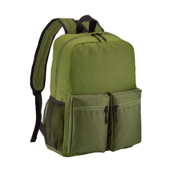 zaini sportivi promozionali in poliestere colore verde-scuro_verde 1191870 VAR03