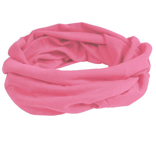 bandane e scaldacollo stampate con logo in tessuto elastico colore rosa 1192024 VAR01