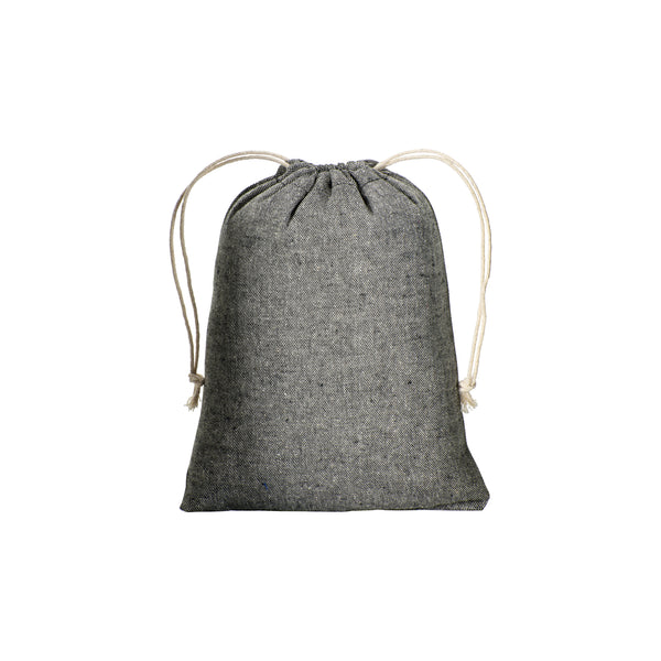 Carica l'immagine nel visualizzatore di Gallery, sacchetti regalo personalizzati in cotone riciclato colore nero_nero 1192828 DET01
