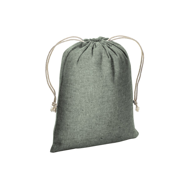 sacchetti regalo promozionali in cotone riciclato colore verde_verde 1192828 VAR08
