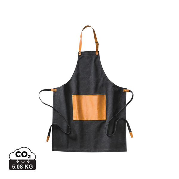 Carica l&#39;immagine nel visualizzatore di Gallery, grembiuli e cappelli chef personalizzati in cotone, pu colore nero_nero 1293932 DET09
