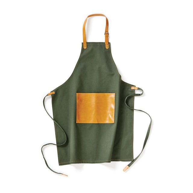 grembiuli e cappelli chef promozionali in cotone, pu colore verde_verde 1293932 VAR02