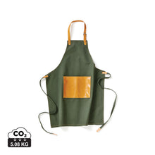 Carica l&#39;immagine nel visualizzatore di Gallery, grembiuli e cappelli chef promozionali in cotone, pu colore verde_verde 1293932 DET01
